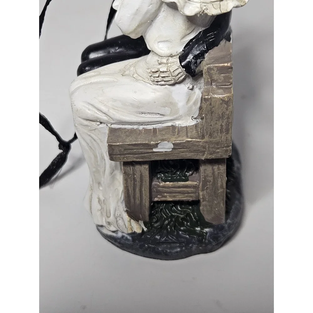 Cracker Barrel Halloween Skeleton Bride Groom Bench Ornament Together 4ever